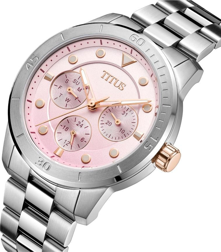 นาฬิกาผู้หญิง Aspira มัลติฟังก์ชัน ระบบควอตซ์ สายสเตนเลสสตีล ขนาดตัวเรือน 36 มม. (W06-03413-002)