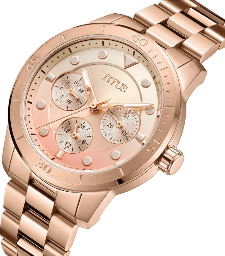 นาฬิกาผู้หญิง Aspira มัลติฟังก์ชัน ระบบควอตซ์ สายสเตนเลสสตีล ขนาดตัวเรือน 36 มม. (W06-03413-004)