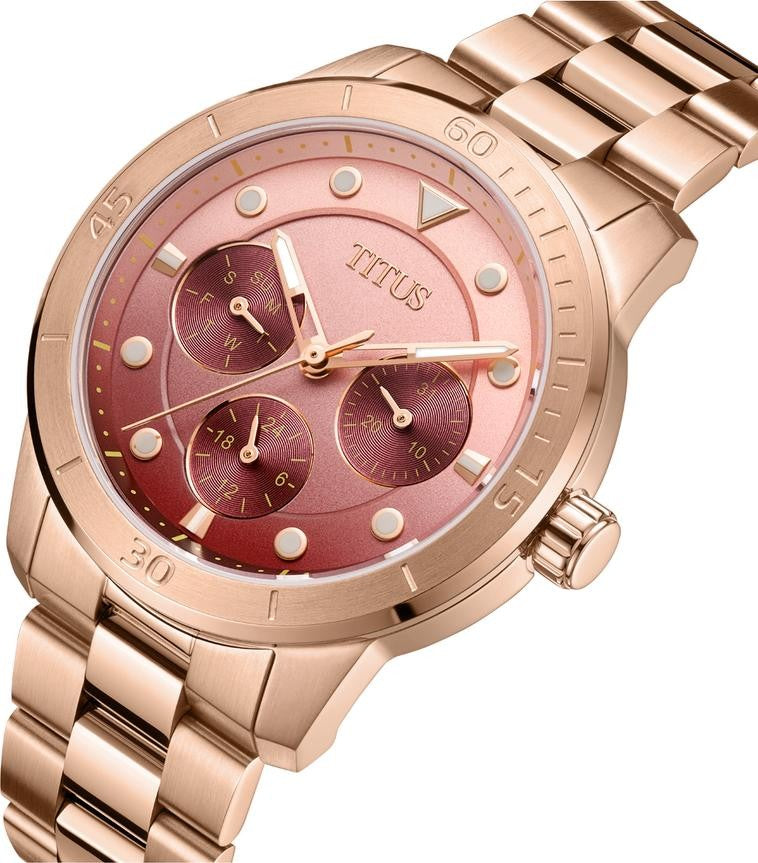 นาฬิกาผู้หญิง Aspira มัลติฟังก์ชัน ระบบควอตซ์ สายสเตนเลสสตีล ขนาดตัวเรือน 36 มม. (W06-03413-005)