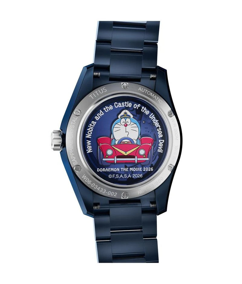 [Pre-Order] Solvil et Titus "Doraemon" นาฬิกาผู้ชาย ลิมิเต็ดอิดิชัน 3 เข็ม วันที่ ระบบออโตเมติก สายสเตนเลสสตีล ขนาดตัวเรือน 42 มม. (W06-03433-002)