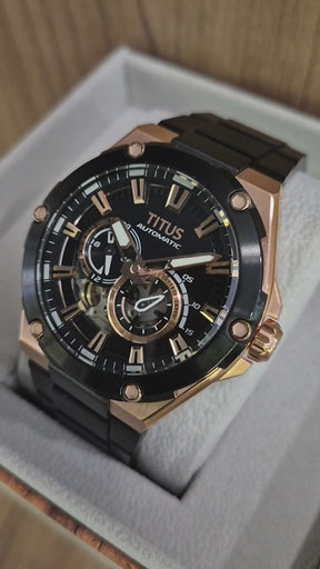 นาฬิกาผู้ชาย Voyager มัลติฟังก์ชัน ระบบออโตเมติก สายสเตนเลสสตีล ขนาดตัวเรือน 44 มม. (W06-03410-003)