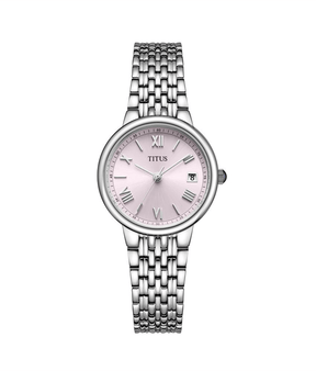 นาฬิกาผู้หญิง Fair Lady 3 เข็ม วันที่ ระบบควอตซ์ สายสแตนเลสสตีล ขนาดตัวเรือน 27 มม. (W06-03025-005)