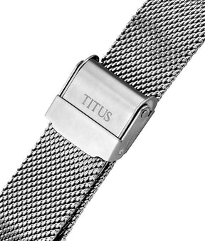 [Online Exclusive] นาฬิกาผู้หญิง Fashionista มัลติฟังก์ชัน ระบบควอตซ์ สายถักสแตนเลสสตีล ขนาดตัวเรือน 37 มม. (W06-03071-006)