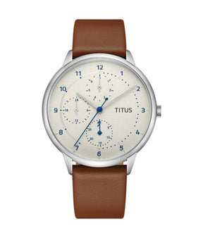 นาฬิกาผู้ชาย Nordic Tale มัลติฟังก์ชัน ระบบควอตซ์ สายหนัง (W06-03143)