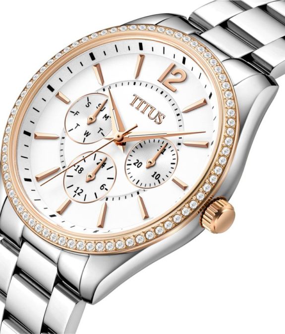 นาฬิกาผู้หญิง Fashionista มัลติฟังก์ชัน ระบบควอตซ์ สายสแตนเลสสตีล ขนาดตัวเรือน 37 มม. (W06-03192-001)