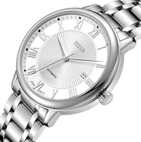 นาฬิกาผู้ชาย Exquisite 3 เข็ม วันที่ ระบบออโตเมติก สายสแตนเลสสตีล ขนาดตัวเรือน 42 มม. (W06-03205-002)