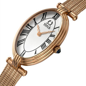นาฬิกาผู้หญิง Once 2 เข็ม ระบบควอตซ์ สายถักสแตนเลสสตีล ขนาดตัวเรือน 22 มม. (W06-03207-009)