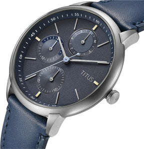 นาฬิกาผู้ชาย Nordic Tale มัลติฟังก์ชัน ระบบควอตซ์ สายหนัง ขนาดตัวเรือน 42 มม. (W06-03231-002)