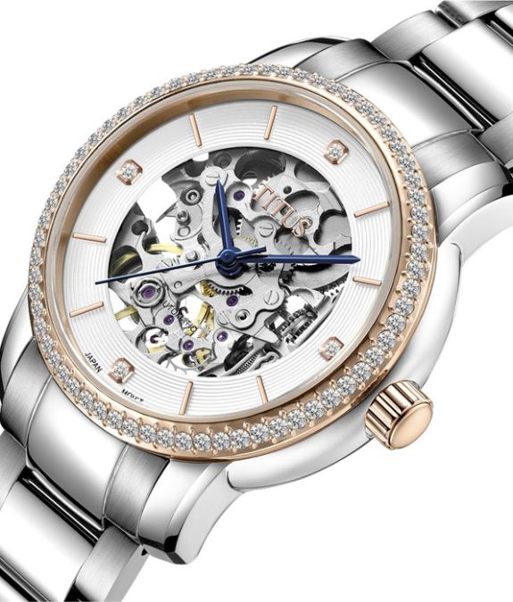 นาฬิกาผู้หญิง Exquisite 3 เข็ม ระบบออโตเมติก สายสแตนเลสสตีล ขนาดตัวเรือน 34.5 มม. (W06-03233-001)