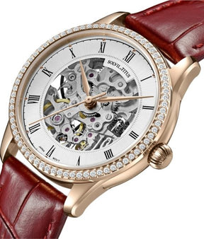 นาฬิกาผู้หญิง Enlight 3 เข็ม ระบบออโตเมติก สายหนัง ขนาดตัวเรือน 34 มม. (W06-03235-004)
