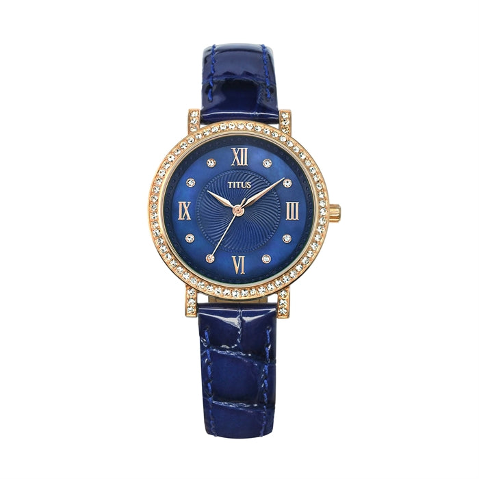 นาฬิกาผู้หญิง Chandelier 3 เข็ม ระบบควอตซ์ สายหนัง ขนาดตัวเรือน 32.5 มม. (W06-03237-001)