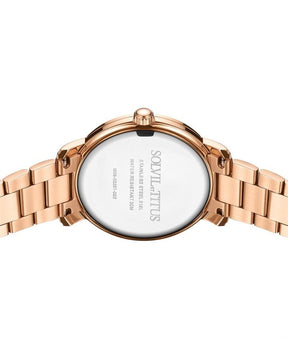นาฬิกาผู้หญิง Fashionista มัลติฟังก์ชัน ระบบควอตซ์ สายสแตนเลสสตีล ขนาดตัวเรือน 37 มม. (W06-03251-002)