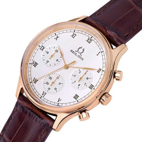 นาฬิกาผู้ชาย Classicist มัลติฟังก์ชัน ระบบควอตซ์ สายหนัง ขนาดตัวเรือน 40 มม. (W06-03256-003)