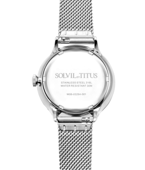 นาฬิกาผู้หญิง Interlude มัลติฟังก์ชัน ระบบควอตซ์ สายสแตนเสลสตีล ขนาดตัวเรือน 35 มม. (W06-03264-001)