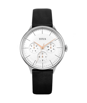 นาฬิกาผู้หญิง Interlude มัลติฟังก์ชัน ระบบควอตซ์ สายหนัง ขนาดตัวเรือน 35 มม. (W06-03264-003)