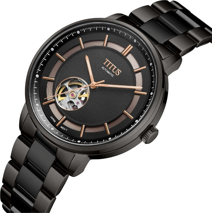 นาฬิกาผู้ชาย Enlight 3 เข็ม ระบบออโตเมติก สายสแตนเลสสตีล ขนาดตัวเรือน 42 มม. (W06-03277-003)